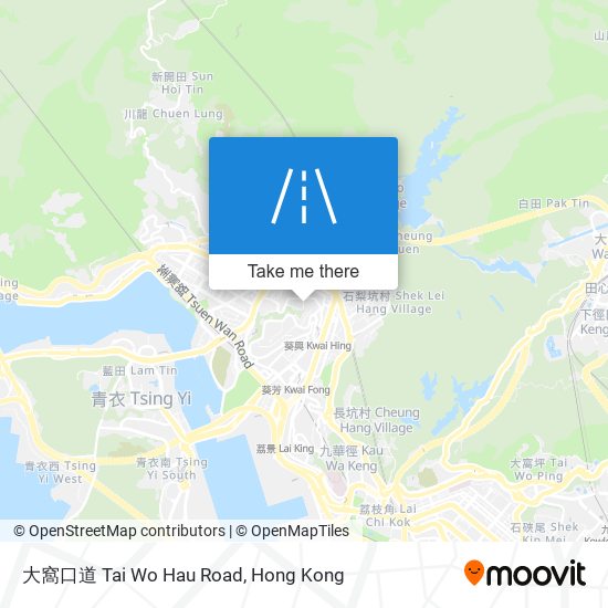 大窩口道 Tai Wo Hau Road map