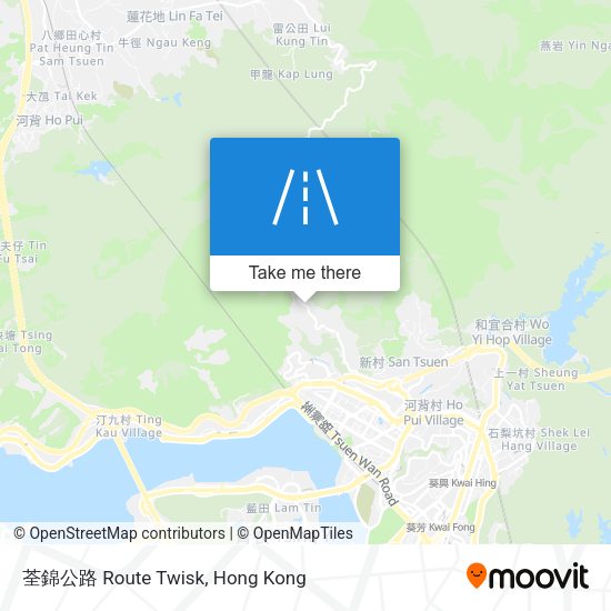 荃錦公路 Route Twisk map