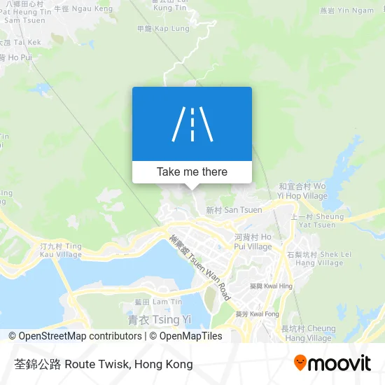 荃錦公路 Route Twisk map