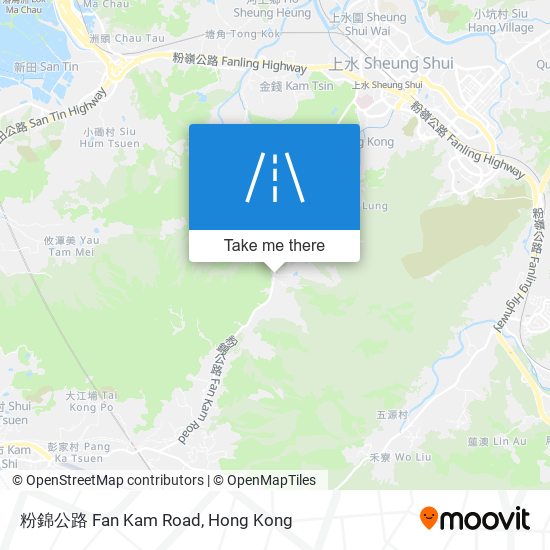 粉錦公路 Fan Kam Road map