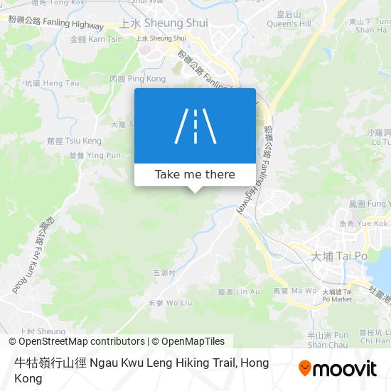 牛牯嶺行山徑 Ngau Kwu Leng Hiking Trail map