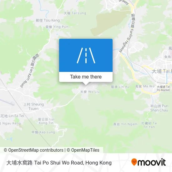 大埔水窩路 Tai Po Shui Wo Road map