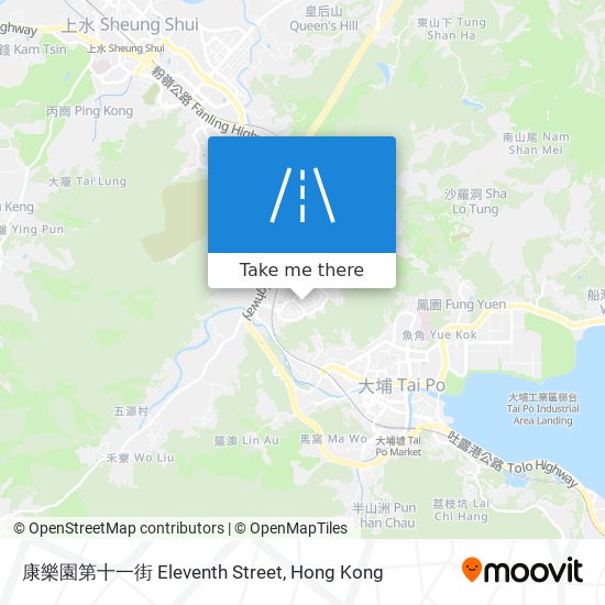 康樂園第十一街 Eleventh Street map