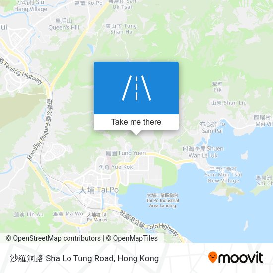 沙羅洞路 Sha Lo Tung Road map