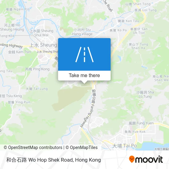 和合石路 Wo Hop Shek Road map