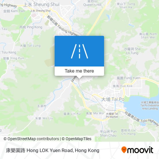康樂園路 Hong LOK Yuen Road map