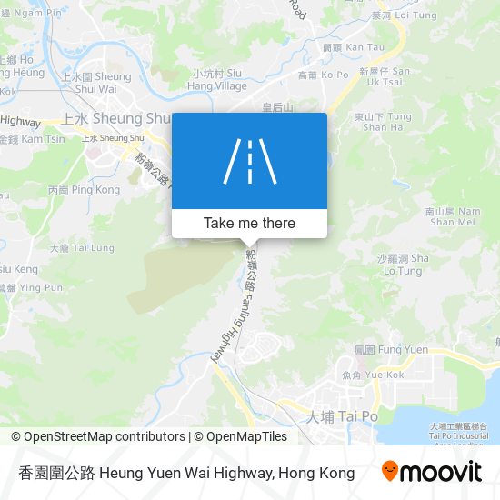 香園圍公路 Heung Yuen Wai Highway map