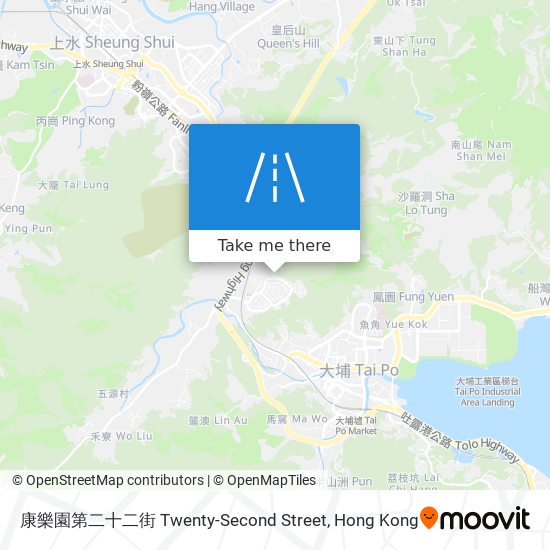 康樂園第二十二街 Twenty-Second Street map