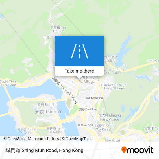 城門道 Shing Mun Road map