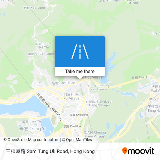 三棟屋路 Sam Tung Uk Road map