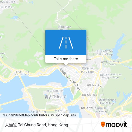 大涌道 Tai Chung Road map