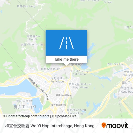 和宜合交匯處 Wo Yi Hop Interchange map