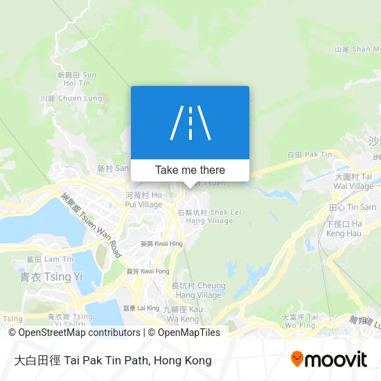 大白田徑 Tai Pak Tin Path map
