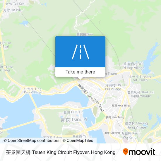 荃景圍天橋 Tsuen King Circuit Flyover map