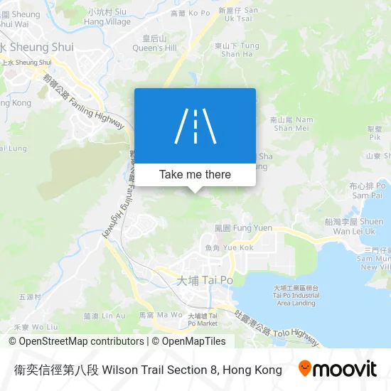 衞奕信徑第八段 Wilson Trail Section 8 map