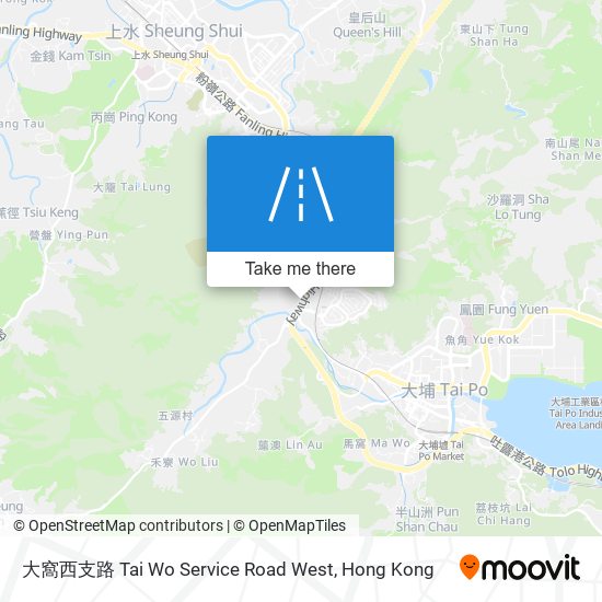 大窩西支路 Tai Wo Service Road West map