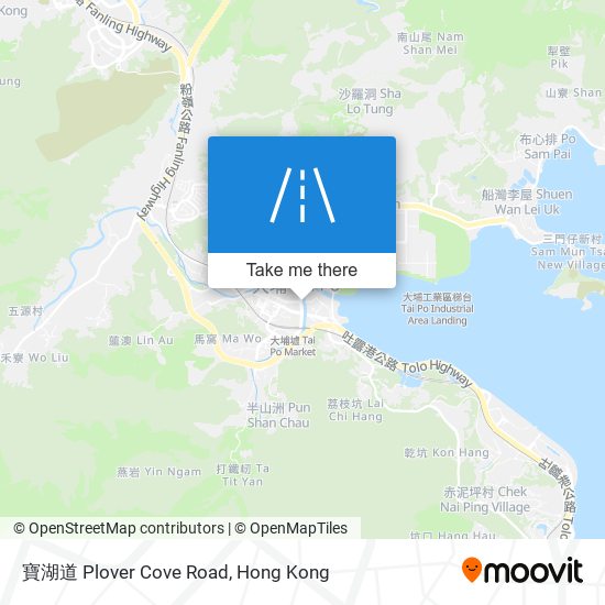 寶湖道 Plover Cove Road map