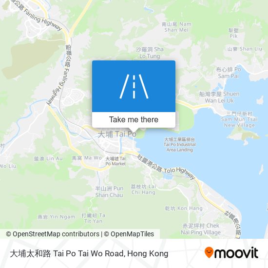 大埔太和路 Tai Po Tai Wo Road map