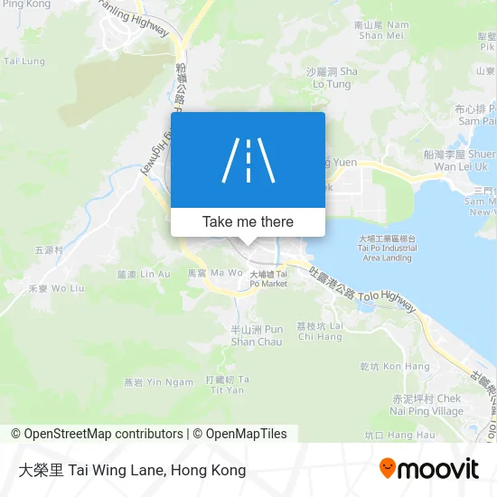 大榮里 Tai Wing Lane map