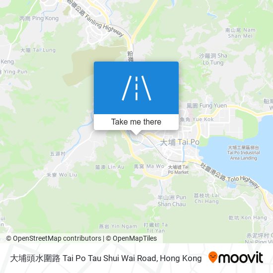 大埔頭水圍路 Tai Po Tau Shui Wai Road map