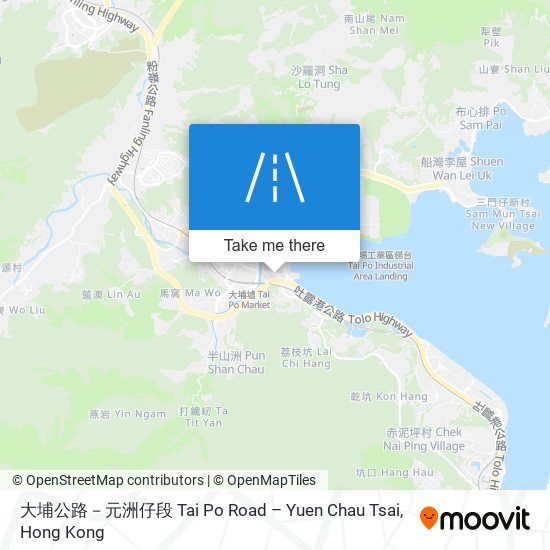 大埔公路－元洲仔段 Tai Po Road – Yuen Chau Tsai map