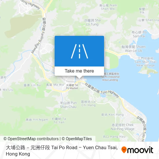 大埔公路－元洲仔段 Tai Po Road – Yuen Chau Tsai map
