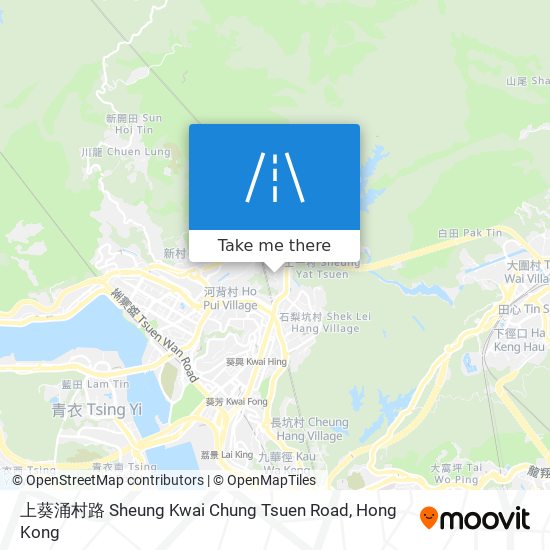 上葵涌村路 Sheung Kwai Chung Tsuen Road map