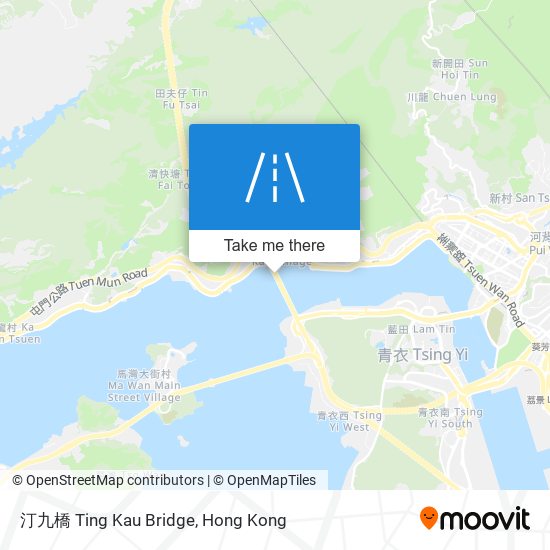 汀九橋 Ting Kau Bridge map