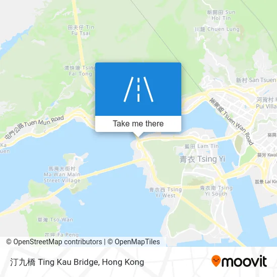 Ting Kau Bridge map