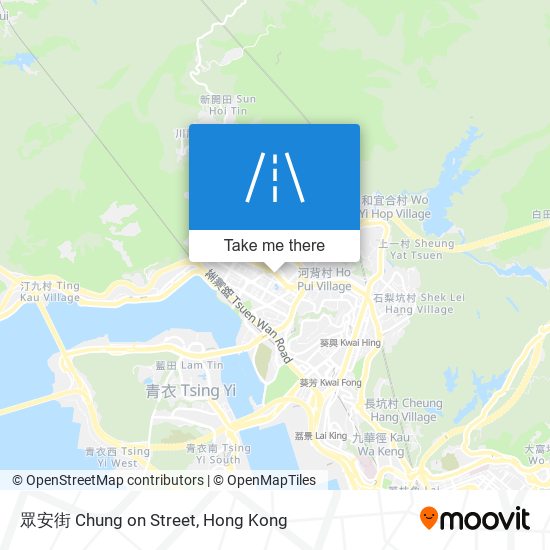 眾安街 Chung on Street map