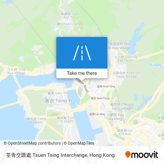 荃青交匯處 Tsuen Tsing Interchange map