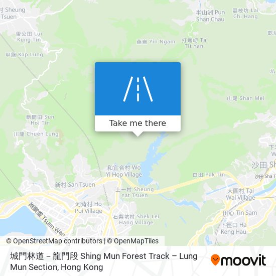 城門林道－龍門段 Shing Mun Forest Track – Lung Mun Section map