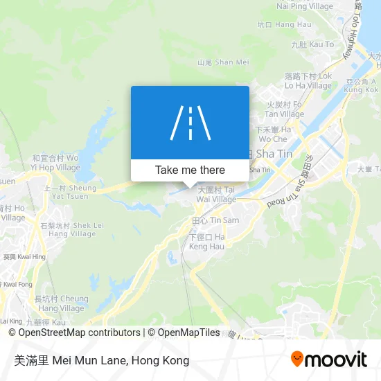 美滿里 Mei Mun Lane map