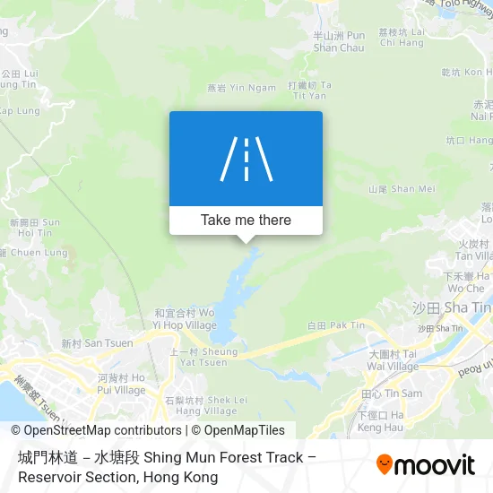 城門林道－水塘段 Shing Mun Forest Track – Reservoir Section map
