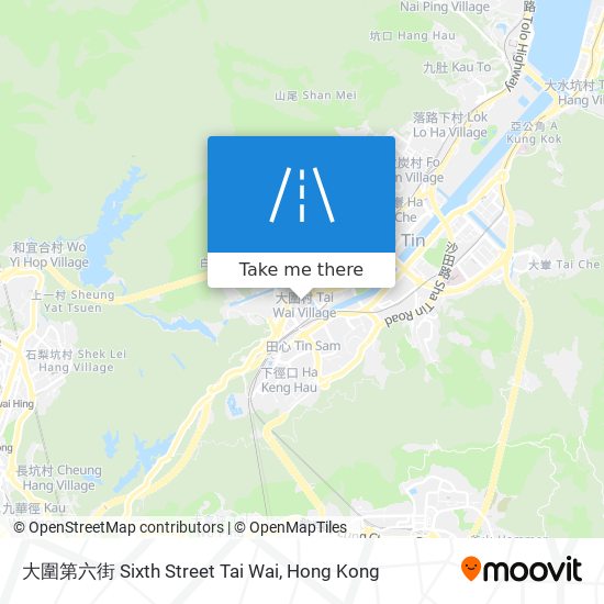 大圍第六街 Sixth Street Tai Wai map