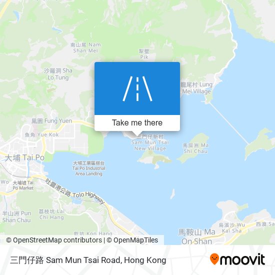 三門仔路 Sam Mun Tsai Road map