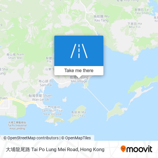 大埔龍尾路 Tai Po Lung Mei Road map