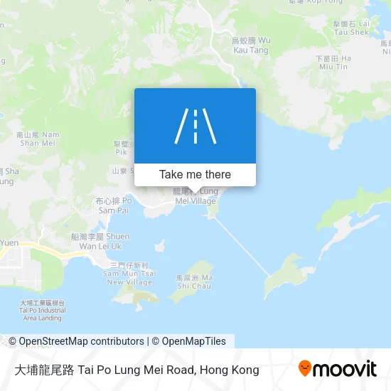 大埔龍尾路 Tai Po Lung Mei Road map