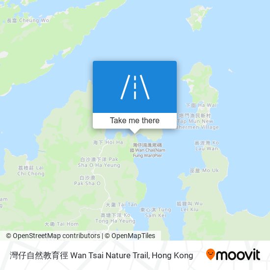 灣仔自然教育徑 Wan Tsai Nature Trail map