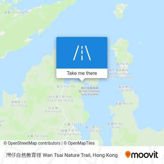 灣仔自然教育徑 Wan Tsai Nature Trail map