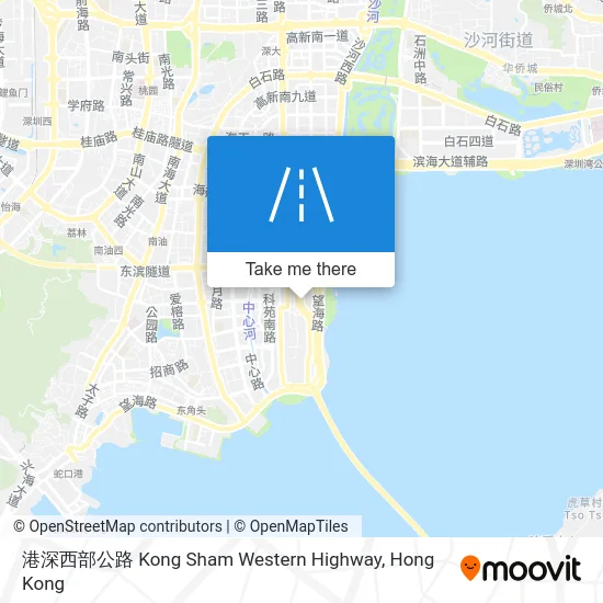 港深西部公路 Kong Sham Western Highway map