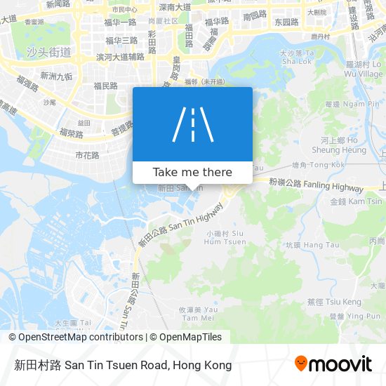 新田村路 San Tin Tsuen Road map