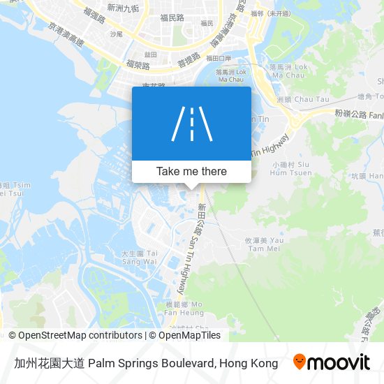 加州花園大道 Palm Springs Boulevard map