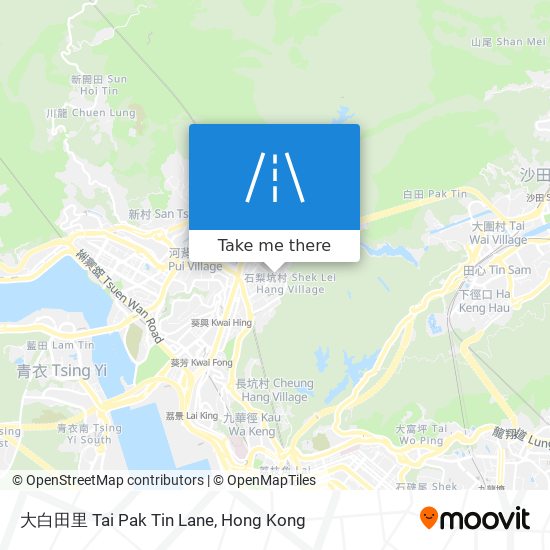 大白田里 Tai Pak Tin Lane map