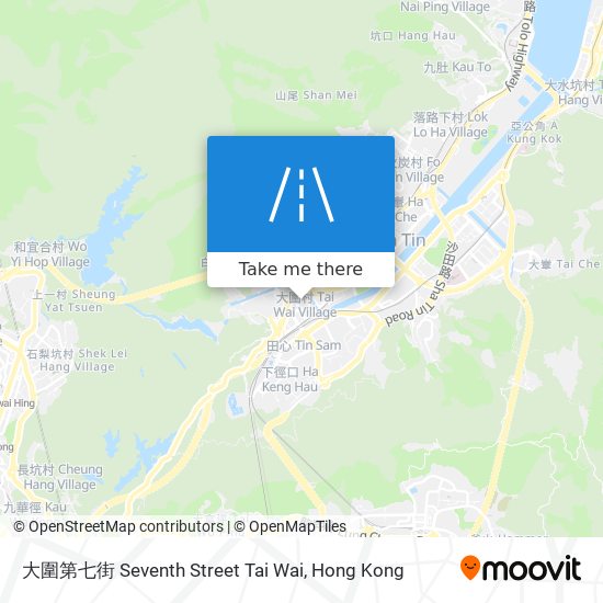 大圍第七街 Seventh Street Tai Wai map