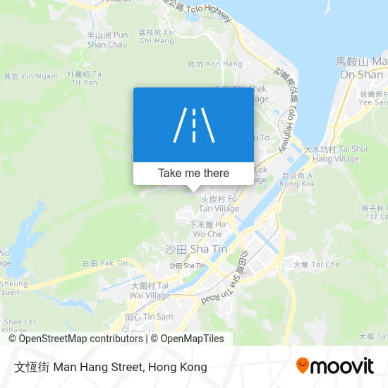 文恆街 Man Hang Street map