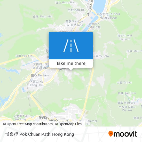 博泉徑 Pok Chuen Path map