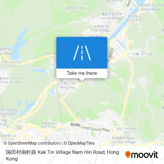 隔田村南軒路 Kak Tin Village Nam Hin Road map