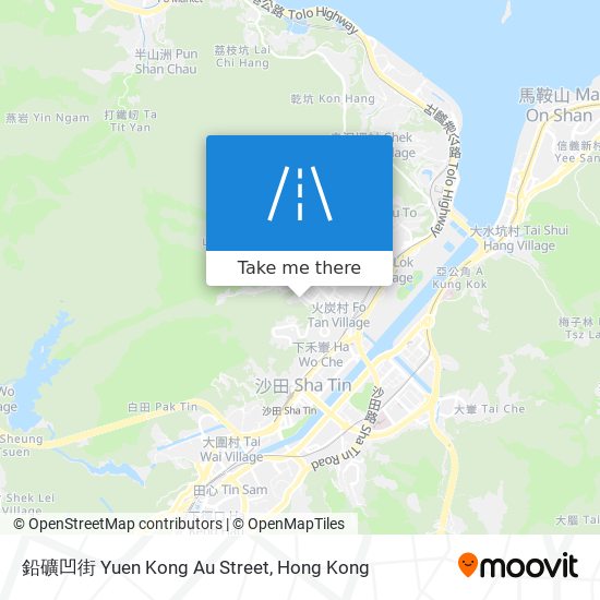 鉛礦凹街 Yuen Kong Au Street map