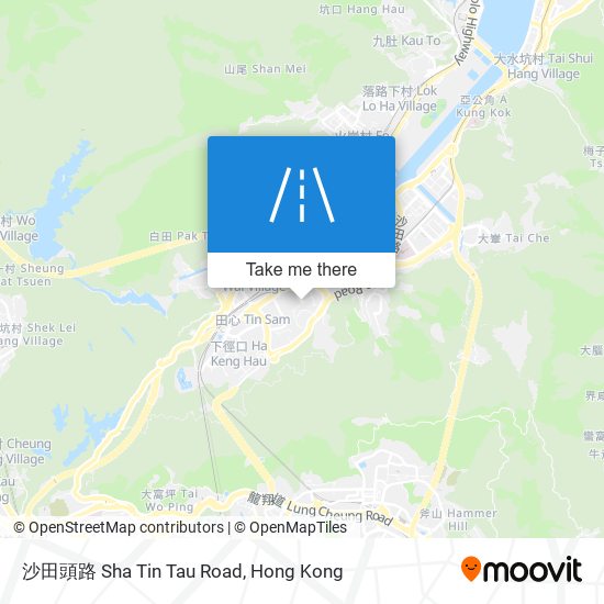 沙田頭路 Sha Tin Tau Road map